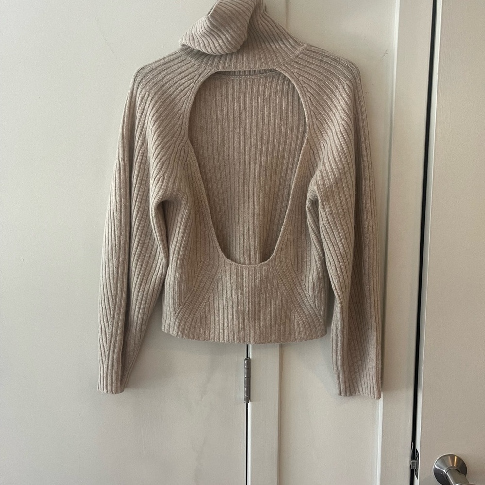 VINCE CASHMERE BACKLESS SWEATER - Picture 7 of 7